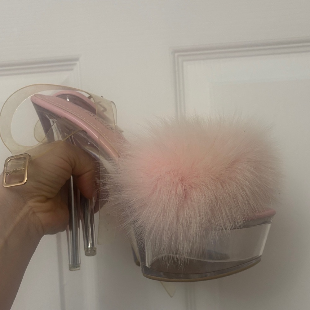 Cape Robbin Pink Fluffy Heels